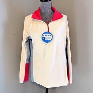 NWT Columbia Long Sleeve Color Block Quarter Zip Up Size L